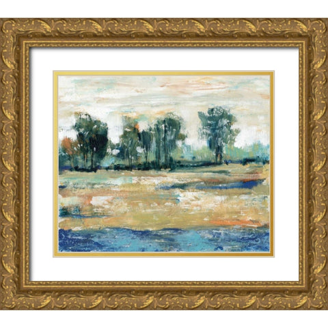 Blue Shade I Gold Ornate Wood Framed Art Print with Double Matting by OToole, Tim