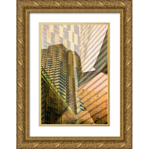 Double Take V Gold Ornate Wood Framed Art Print with Double Matting by Perkins, Greg