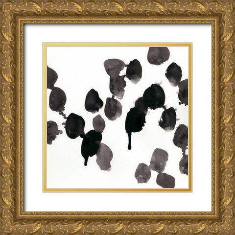 Monochrome Gestures VII Gold Ornate Wood Framed Art Print with Double Matting by Vess, June Erica