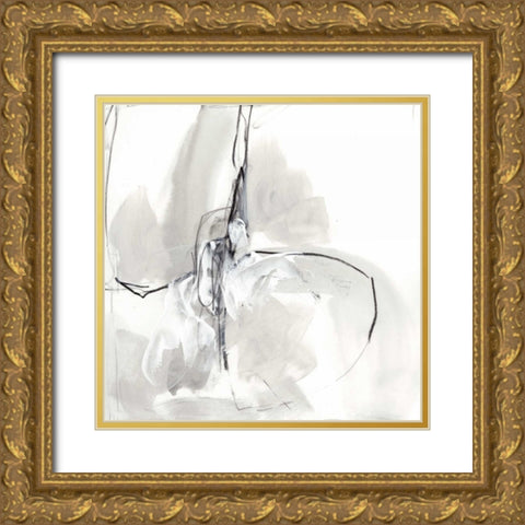 Monochrome Gestures VIII Gold Ornate Wood Framed Art Print with Double Matting by Vess, June Erica