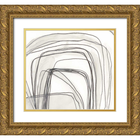 Abstract Logic III Gold Ornate Wood Framed Art Print with Double Matting by Vess, June Erica
