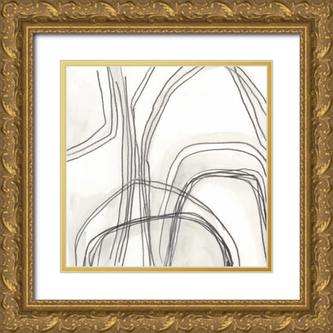 Abstract Logic IV Gold Ornate Wood Framed Art Print with Double Matting by Vess, June Erica