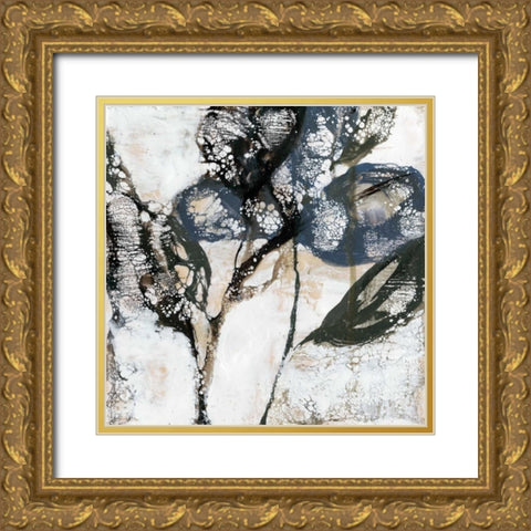 Crackled Stems I Gold Ornate Wood Framed Art Print with Double Matting by Goldberger, Jennifer