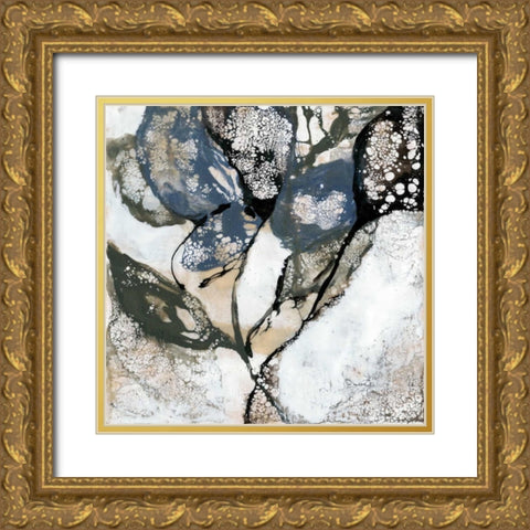 Crackled Stems II Gold Ornate Wood Framed Art Print with Double Matting by Goldberger, Jennifer