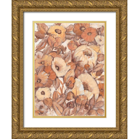 Umber Garden I Gold Ornate Wood Framed Art Print with Double Matting by OToole, Tim