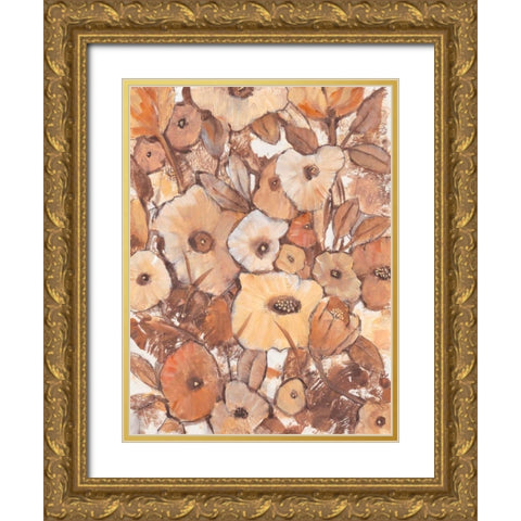 Umber Garden II Gold Ornate Wood Framed Art Print with Double Matting by OToole, Tim