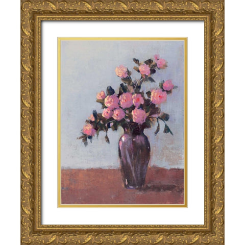 Soft Lit Roses I Gold Ornate Wood Framed Art Print with Double Matting by OToole, Tim