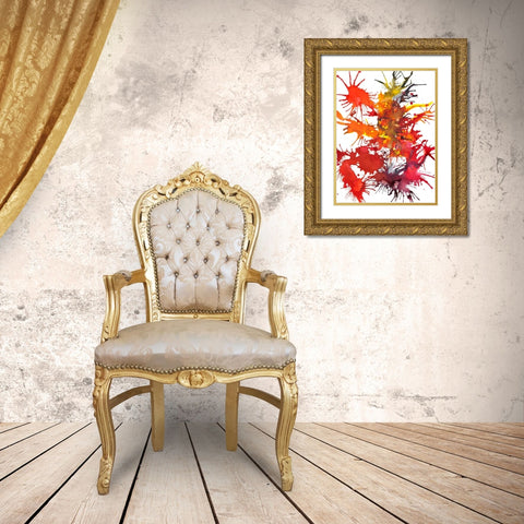 Fireworks Display I Gold Ornate Wood Framed Art Print with Double Matting by Fuchs, Jodi
