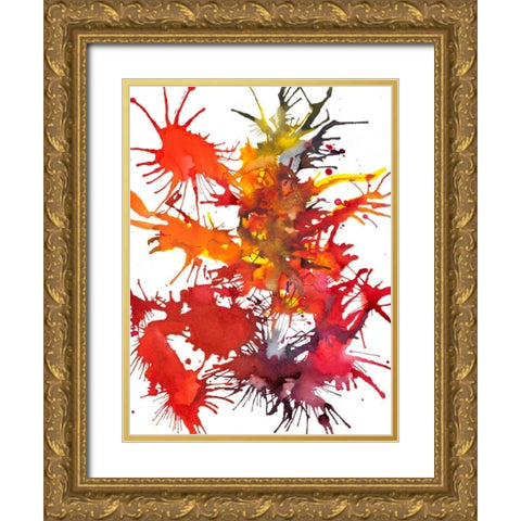 Fireworks Display I Gold Ornate Wood Framed Art Print with Double Matting by Fuchs, Jodi