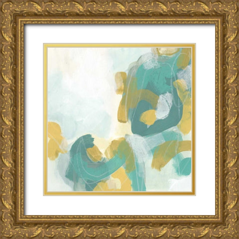 Pivot IV Gold Ornate Wood Framed Art Print with Double Matting by Vess, June Erica
