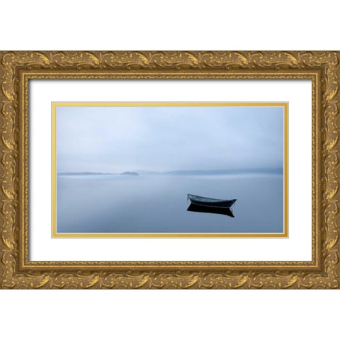 Scene on the Water II Gold Ornate Wood Framed Art Print with Double Matting by McLoughlin, James