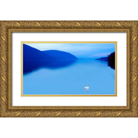 Scene on the Water IV Gold Ornate Wood Framed Art Print with Double Matting by McLoughlin, James