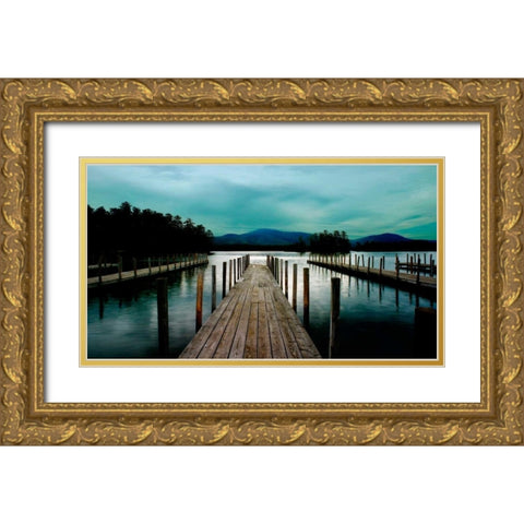 Scene on the Water VI Gold Ornate Wood Framed Art Print with Double Matting by McLoughlin, James