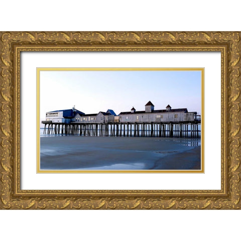 Scene on the Water X Gold Ornate Wood Framed Art Print with Double Matting by McLoughlin, James
