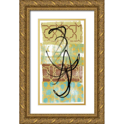 Rhythmic Motion I Gold Ornate Wood Framed Art Print with Double Matting by Saunders, Alonzo