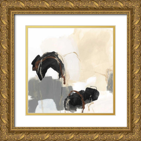 Essential Gesture III Gold Ornate Wood Framed Art Print with Double Matting by Vess, June Erica