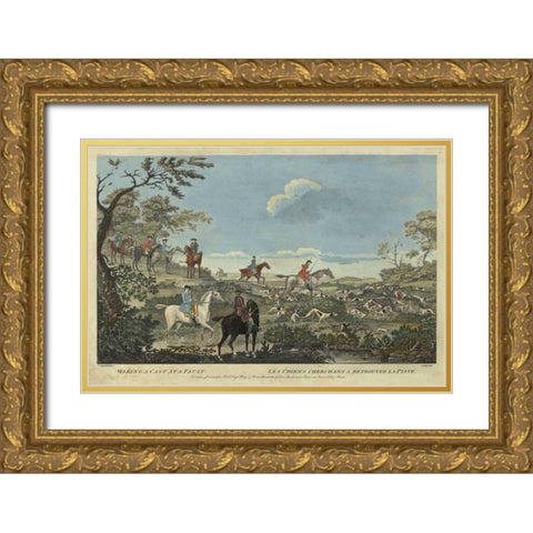 The Thrill of the Chase III Gold Ornate Wood Framed Art Print with Double Matting by Unknown