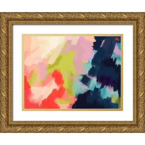 Spring Showers I Gold Ornate Wood Framed Art Print with Double Matting by Jerry, Alison