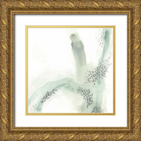 Wave Form IV Gold Ornate Wood Framed Art Print with Double Matting by Vess, June Erica