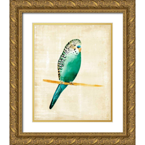 Fanciful Birds II Gold Ornate Wood Framed Art Print with Double Matting by Zarris, Chariklia