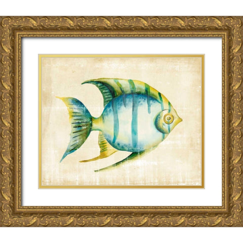 Aquarium Fish I Gold Ornate Wood Framed Art Print with Double Matting by Zarris, Chariklia