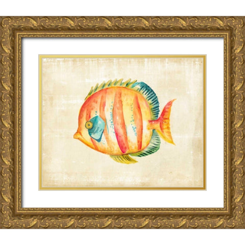 Aquarium Fish II Gold Ornate Wood Framed Art Print with Double Matting by Zarris, Chariklia