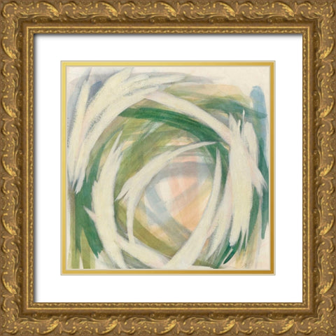 Brushstrokes I Gold Ornate Wood Framed Art Print with Double Matting by Meagher, Megan