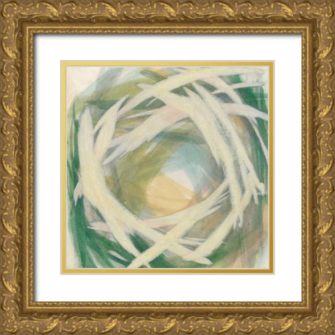 Brushstrokes II Gold Ornate Wood Framed Art Print with Double Matting by Meagher, Megan