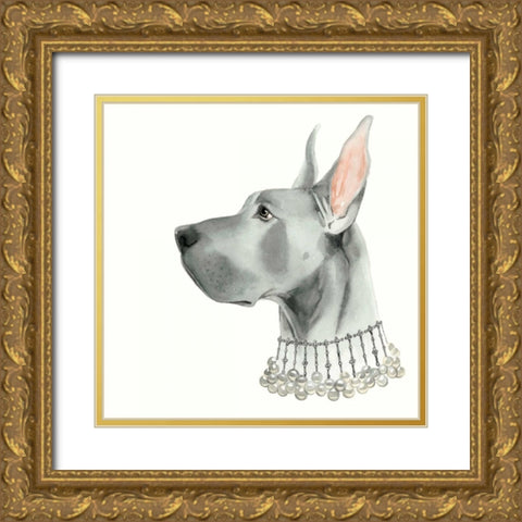 Haute Hounds I Gold Ornate Wood Framed Art Print with Double Matting by Popp, Grace