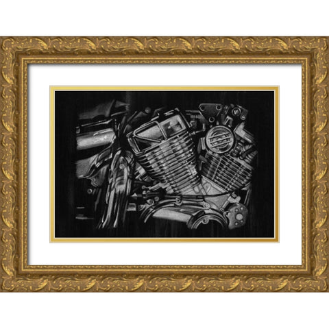 Polished Chrome I Gold Ornate Wood Framed Art Print with Double Matting by Harper, Ethan