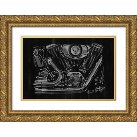 Polished Chrome II Gold Ornate Wood Framed Art Print with Double Matting by Harper, Ethan