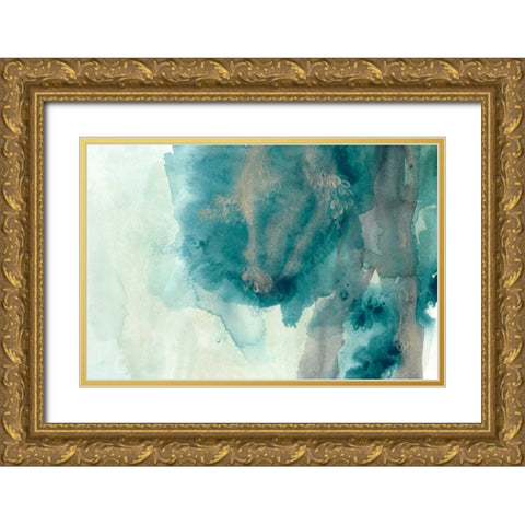 Hydro I Gold Ornate Wood Framed Art Print with Double Matting by Vess, June Erica