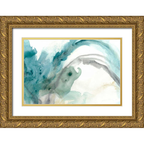 Hydro III Gold Ornate Wood Framed Art Print with Double Matting by Vess, June Erica