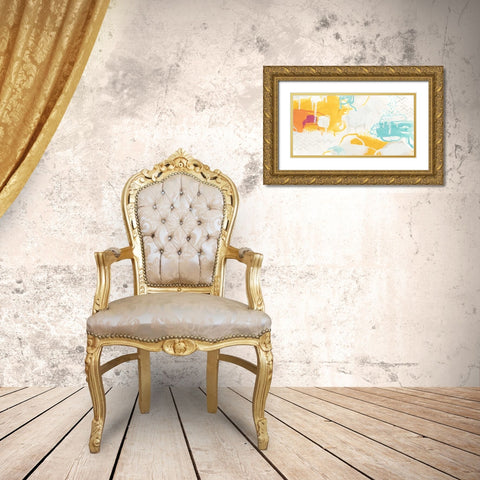 Playful Color I Gold Ornate Wood Framed Art Print with Double Matting by Vess, June Erica