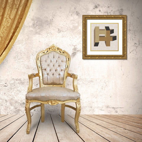 Geometric Perspective VI Gold Ornate Wood Framed Art Print with Double Matting by Vess, June Erica