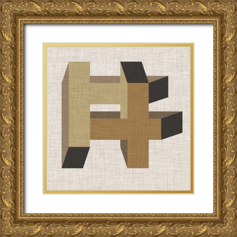 Geometric Perspective VI Gold Ornate Wood Framed Art Print with Double Matting by Vess, June Erica