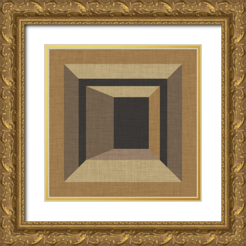Geometric Perspective VII Gold Ornate Wood Framed Art Print with Double Matting by Vess, June Erica