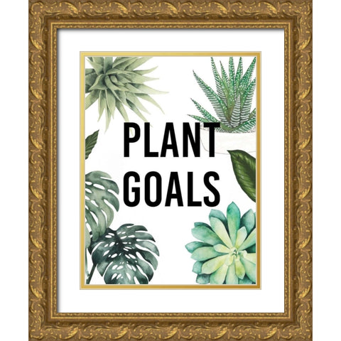 Plant Love II Gold Ornate Wood Framed Art Print with Double Matting by Studio W