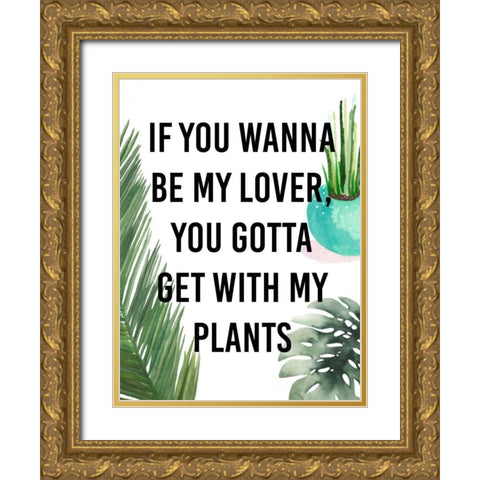 Plant Love IV Gold Ornate Wood Framed Art Print with Double Matting by Studio W