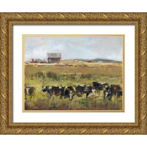 Out to Pasture I Gold Ornate Wood Framed Art Print with Double Matting by Harper, Ethan
