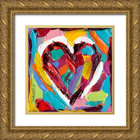 Colorful Expressions III Gold Ornate Wood Framed Art Print with Double Matting by Vitaletti, Carolee