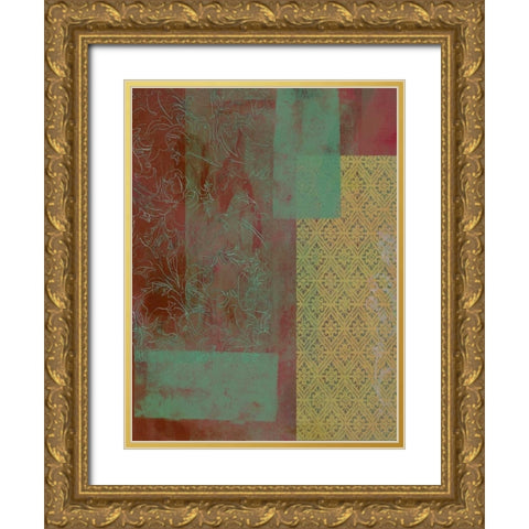 Brocade Tapestry II Gold Ornate Wood Framed Art Print with Double Matting by McCavitt, Naomi
