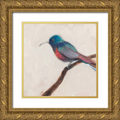 Bird Profile I Gold Ornate Wood Framed Art Print with Double Matting by Iafrate, Sandra
