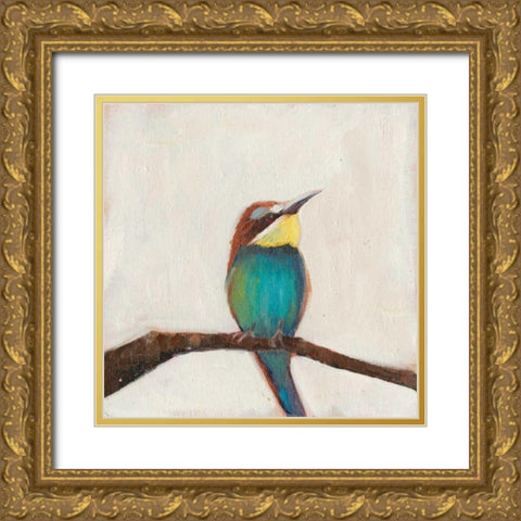 Bird Profile II Gold Ornate Wood Framed Art Print with Double Matting by Iafrate, Sandra