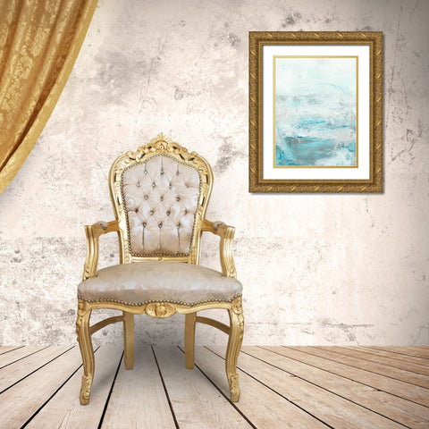 Glass Sea I Gold Ornate Wood Framed Art Print with Double Matting by Vess, June Erica