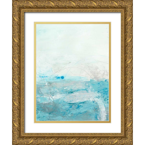Glass Sea II Gold Ornate Wood Framed Art Print with Double Matting by Vess, June Erica
