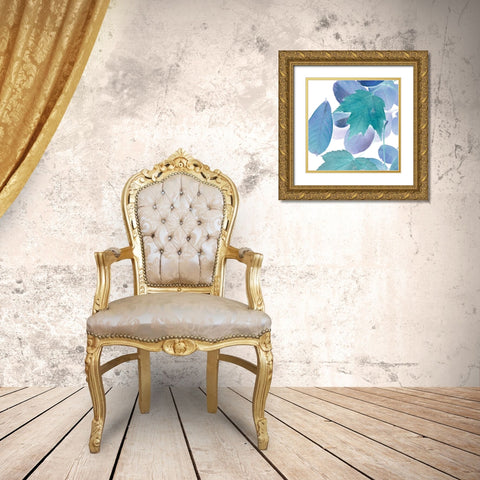 Xray Leaves III Gold Ornate Wood Framed Art Print with Double Matting by Vision Studio