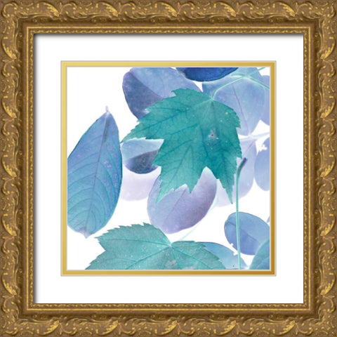 Xray Leaves III Gold Ornate Wood Framed Art Print with Double Matting by Vision Studio