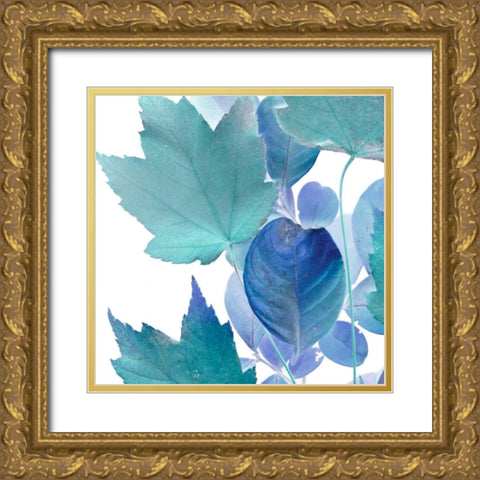 Xray Leaves IV Gold Ornate Wood Framed Art Print with Double Matting by Vision Studio