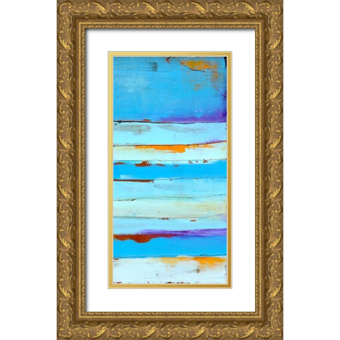 Blue Jam II Gold Ornate Wood Framed Art Print with Double Matting by Ashley, Erin